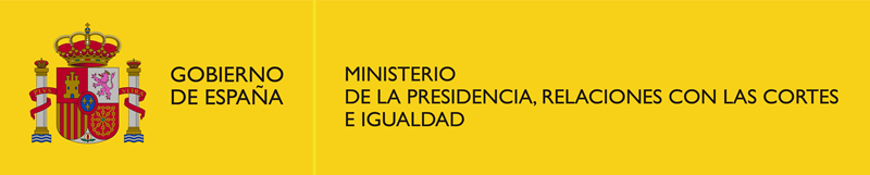 Logo Ministerio de la presidencia, relaciones con las cortes e igualdad